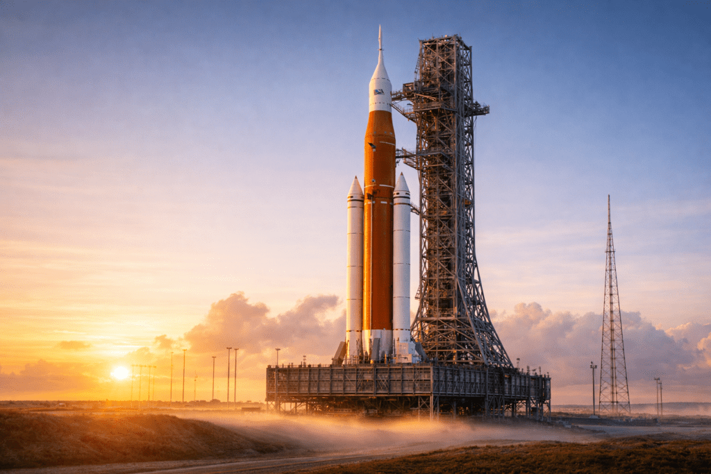 The NASA Artemis II Mission 2026 SLS Rocket at Kennedy Space Center